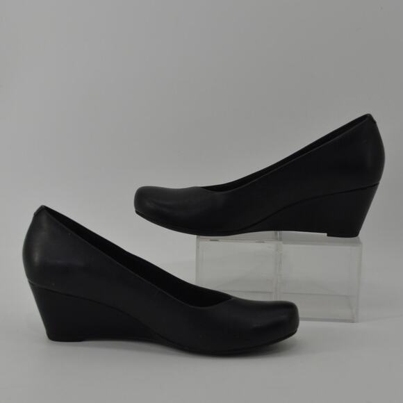 Clarks Collection Flores Tulip Wedge Womens Black Sz7.5 Pump - Picture 8 of 13